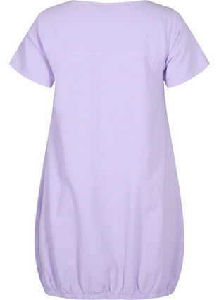 Short sleeve cotton dress, Lavender, Packshot image number 1