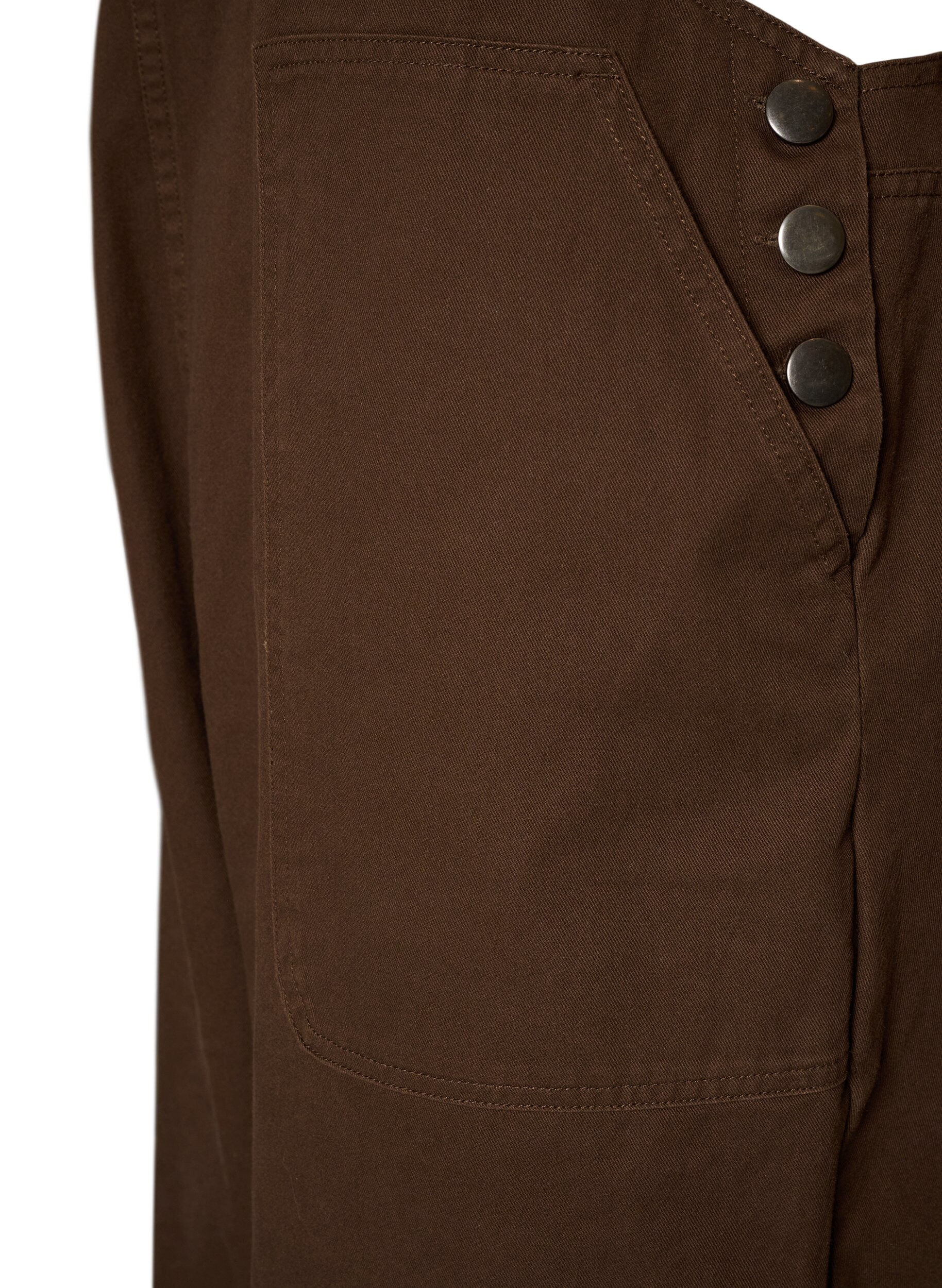 ZizzifashionDungarees with balloon effect and adjustable straps, Brown, Packshot image number 3