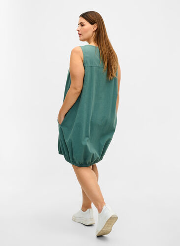 Sleeveless cotton dress, Sea Pine, Model image number 1