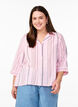 Blouse with collar and 3/4 sleeves, Rose, Model image number 0