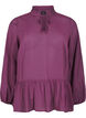 Viscose blouse with peplum, Purple, Packshot image number 0