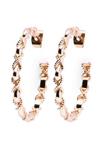 Gold coloured creole earrings