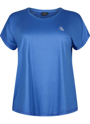Short-sleeved workout t-shirt, Sodalite Blue, Packshot image number 0