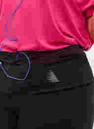 Reflector running belt with pockets, Black, Model