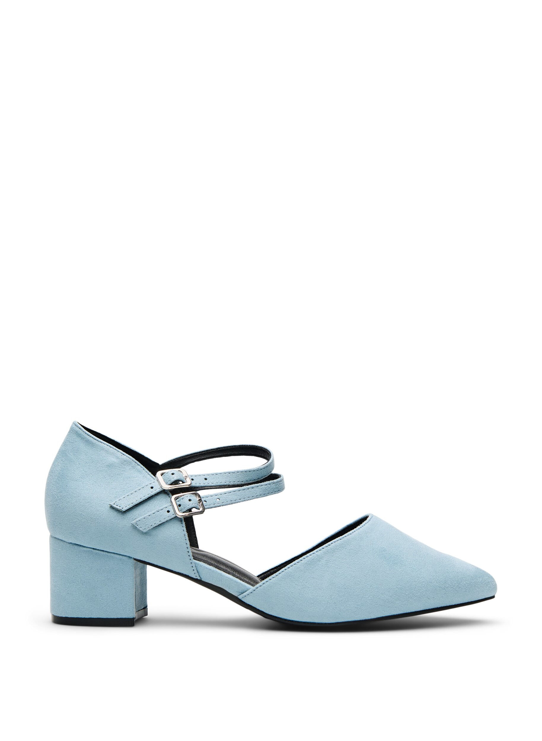 Zizzifashion Pumps with double straps, Light Blue, Packshot image number 0