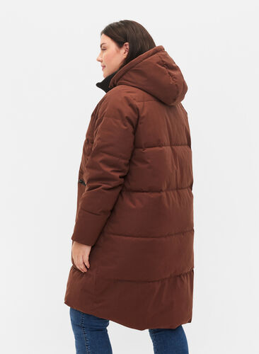 Winter jacket with detachable hood, Friar Brown, Model image number 1