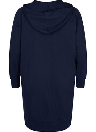 Sweater dress with hood and print details, Navy Blazer PRINT, Packshot image number 1