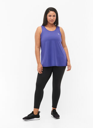 Plain-coloured sports top with round neck, Liberty, Model image number 2