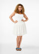 Smock skirt with hole pattern, Bright White, Model image number 3