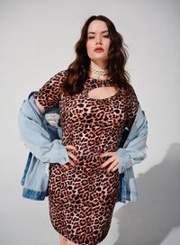 Leopard dress, , Model