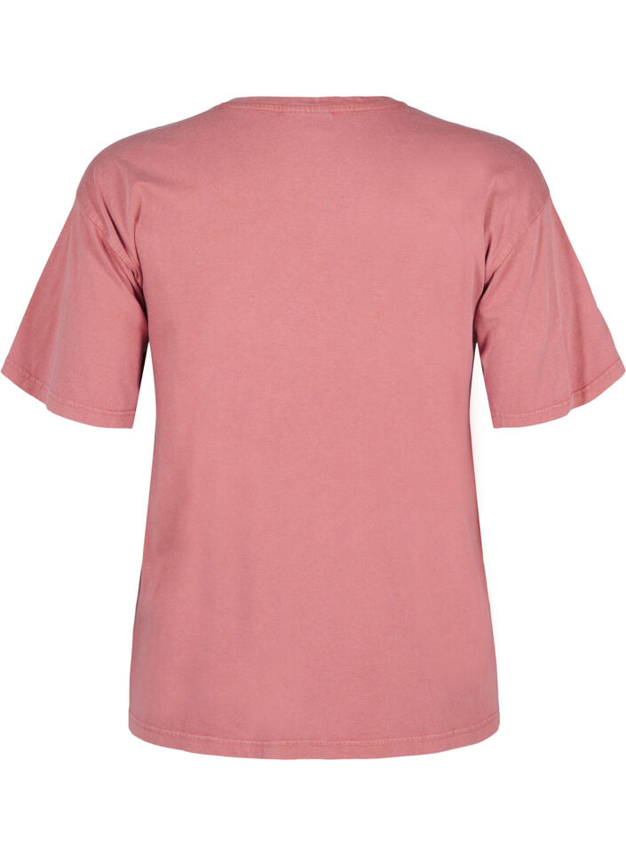 T-shirt with pearls, Heather Rose Washed, Packshot image number 1
