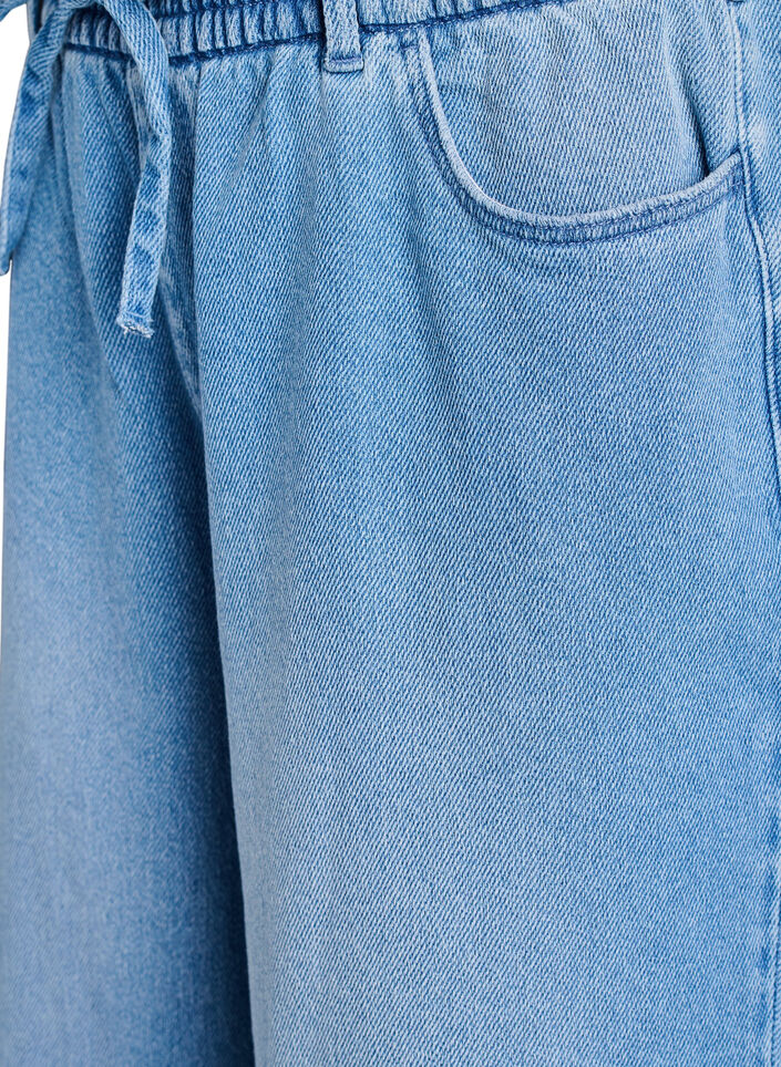 Loose-fit jeans with an elasticated waistband and a drawstring, Light Blue, Packshot image number 2