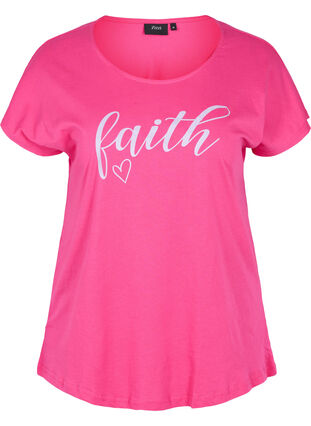 Loose short-sleeved cotton t-shirt, Beetroot Pur Faith, Packshot image number 0