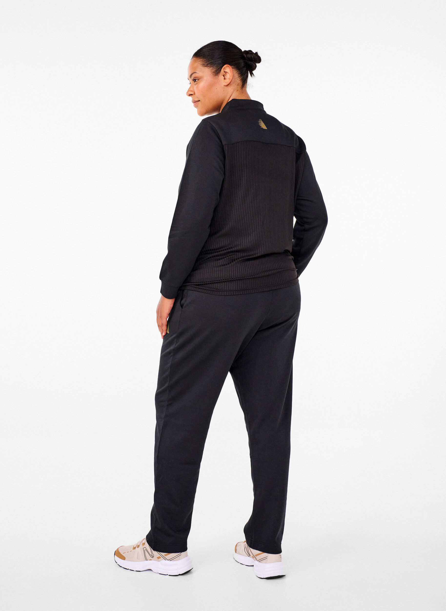 Zizzifashion Sweatpants with pockets and high waist, Black, Model image number 2