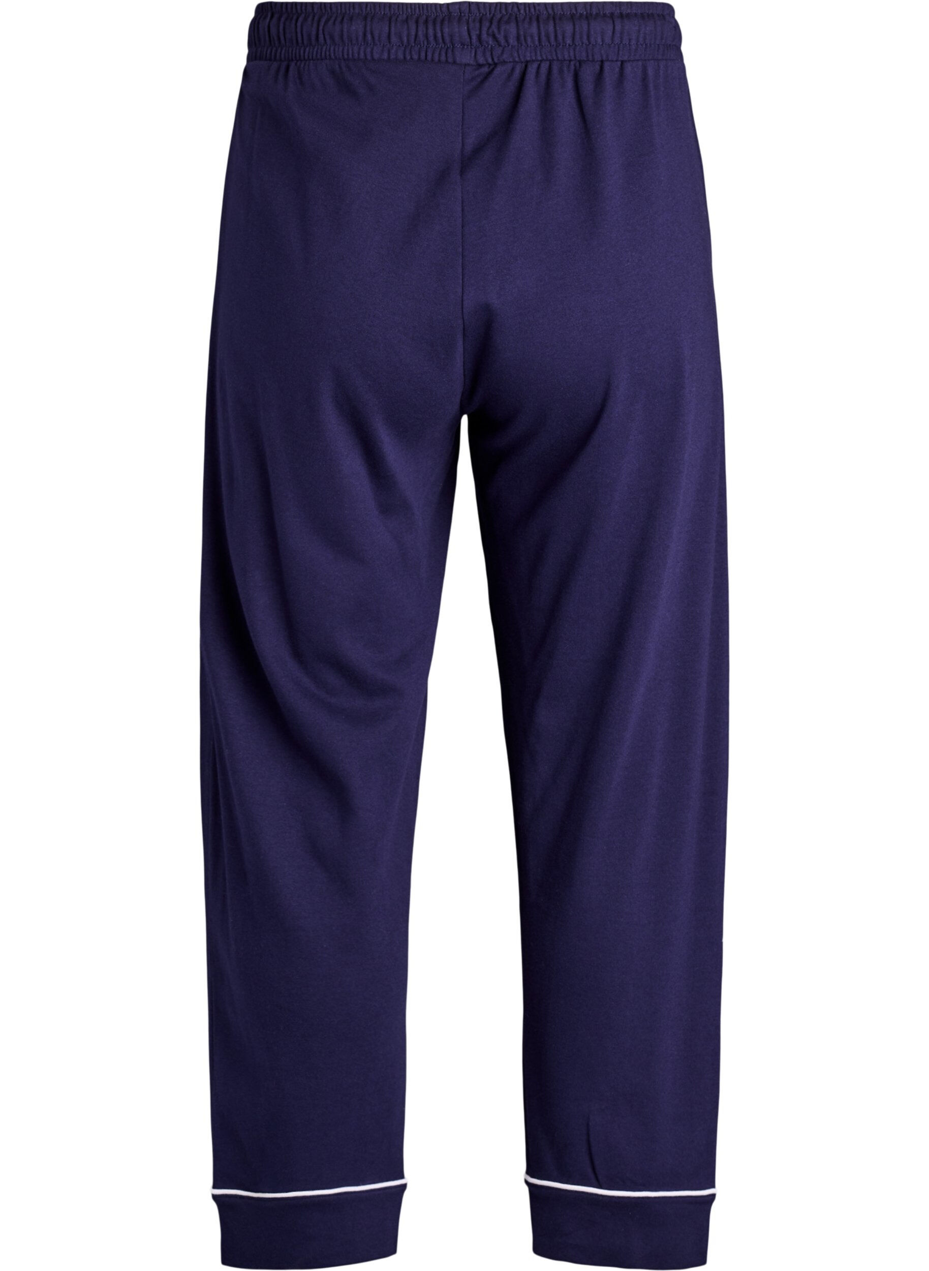 ZizzifashionCotton pyjama trousers with high waist, Blue, Packshot image number 1