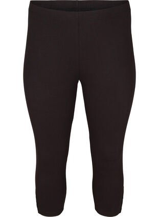 3/4 leggings in a viscose blend, Black, Packshot image number 0
