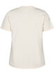Organic cotton T-shirt with print on the front, Birch Washed , Packshot image number 1