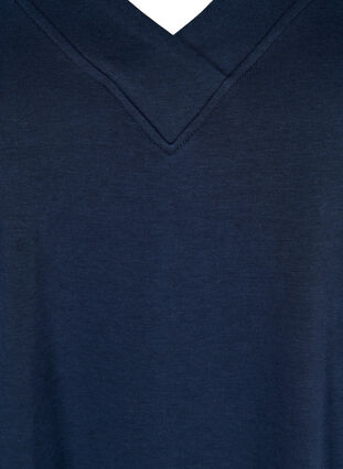 Sweatshirt dress with v-neckline, Navy Blazer, Packshot image number 2