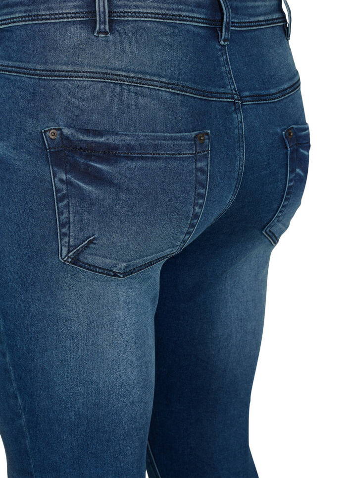 Cropped Amy jeans with zipper detail, Blue, Packshot image number 3