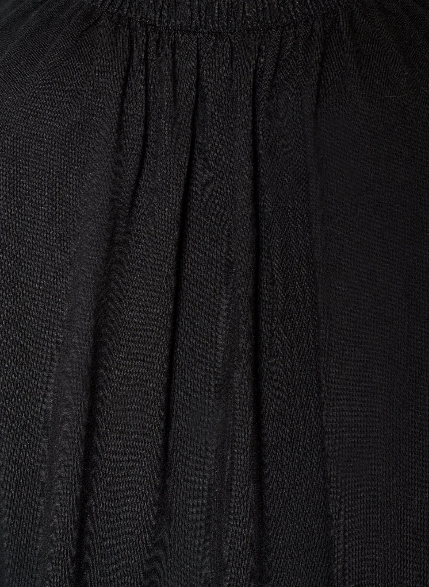 ZizzifashionKnee-length strap dress in organic cotton, Black, Packshot image number 2