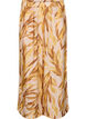 Wide-leg trousers with leaf print and a high elasticated waist, Yellow, Packshot image number 0