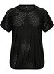 Blouse with eyelet embroidery and balloon-effect, Black, Packshot image number 0