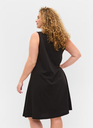 Dress in A-line shape, Black LOVE, Model image number 1