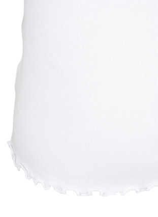 Top with lace trim, Bright White, Packshot image number 3