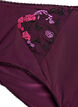 Briefs in microfiber with floral embroidery, Purple, Packshot image number 2