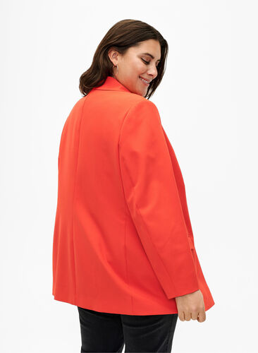 Classic blazer with button fastening, Orange.com, Model image number 1