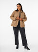 Quilted jacket with collar and pockets, Brown, Model image number 1