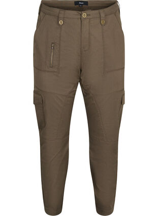 Trousers in cargo look with pockets, Tarmac, Packshot image number 0