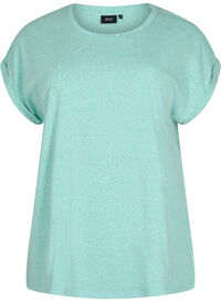 Melange t-shirt with short sleeves
