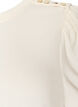 Blouse with button detail and short puff sleeves, Beige, Packshot image number 2