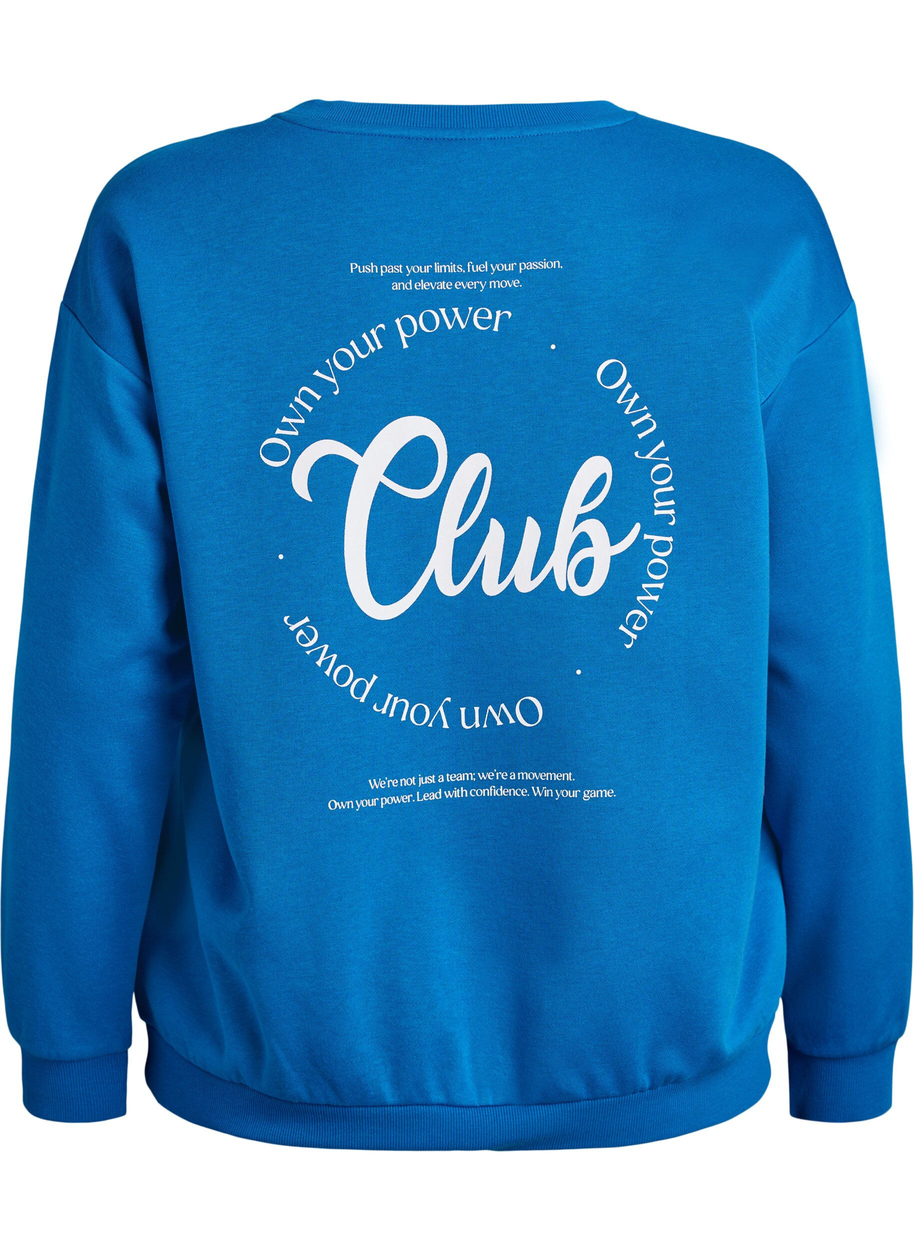 Zizzifashion Sweatshirt with text print, Blue, Packshot image number 1