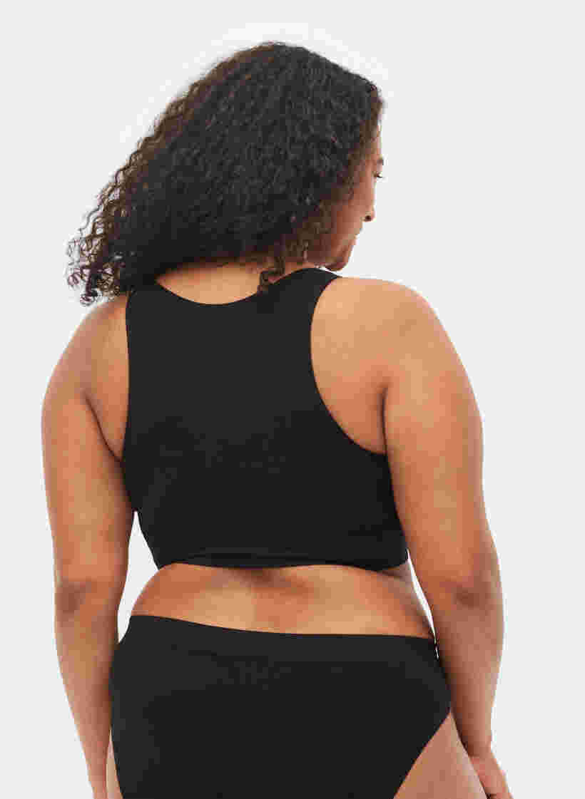 Soft bra with mesh, Black, Model image number 1
