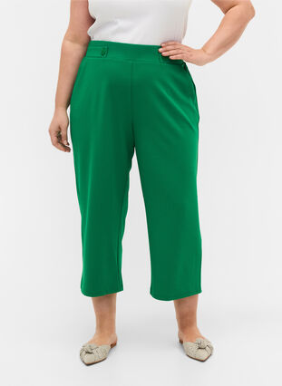 7/8 pants with loose fit, Jolly Green, Model image number 3