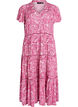 Patterned viscose midi dress, Pink, Packshot image number 0