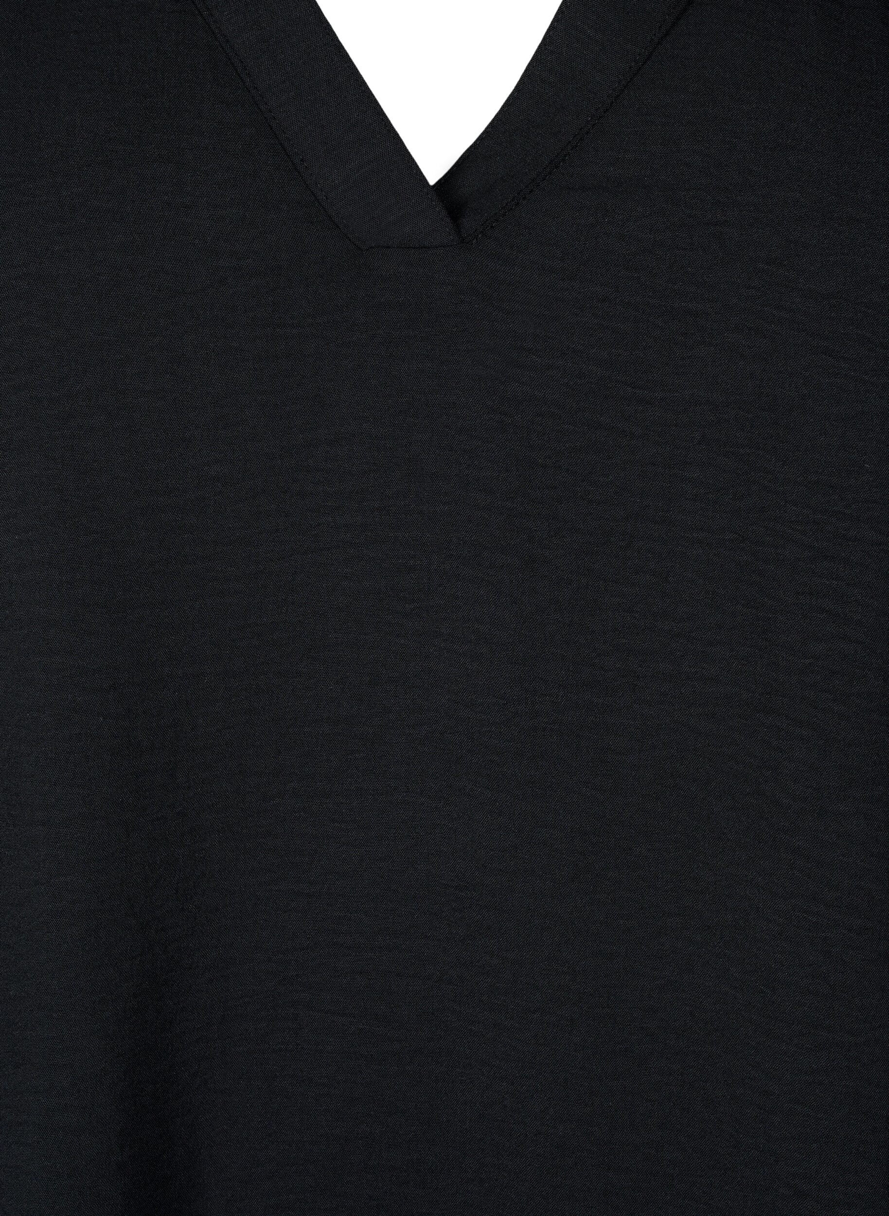 ZizzifashionSleeveless top with wrinkle details, Black, Packshot image number 2