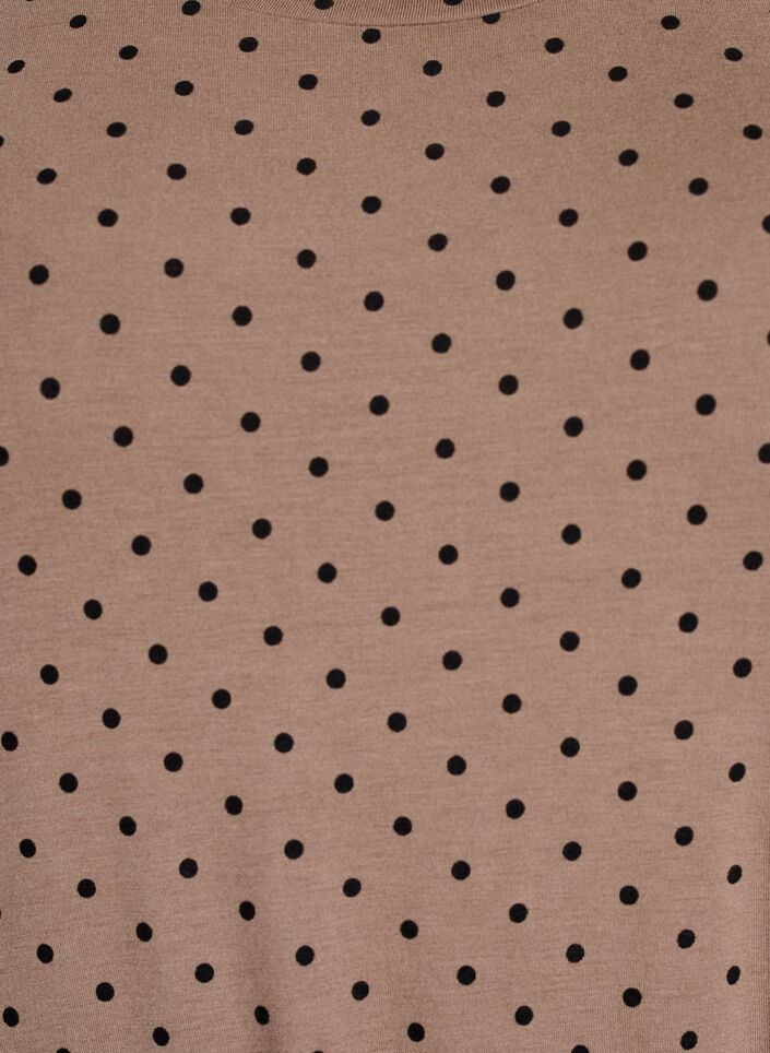 Midi-length jersey dress with tie belt at the waist, Brown, Packshot image number 2