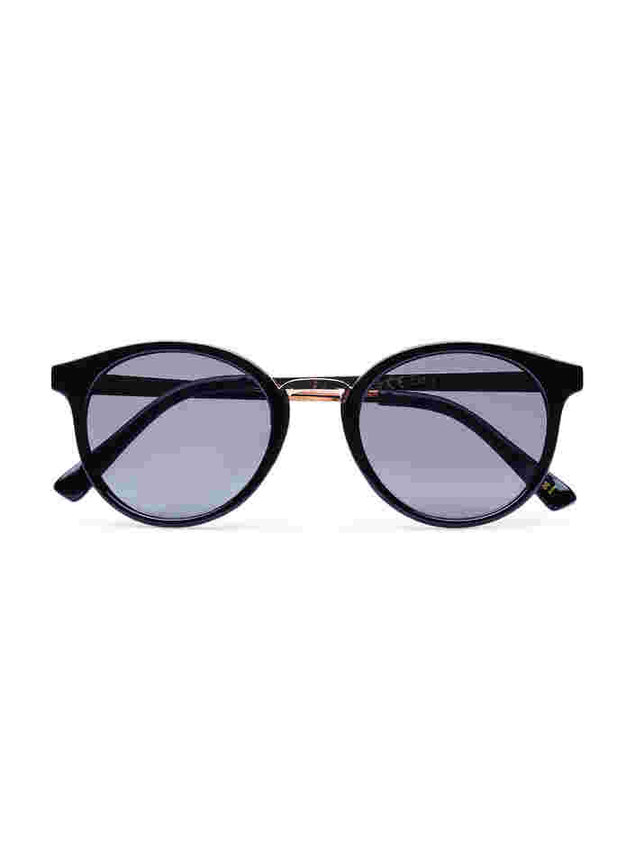 Sunglasses with round lenses, Black, Packshot