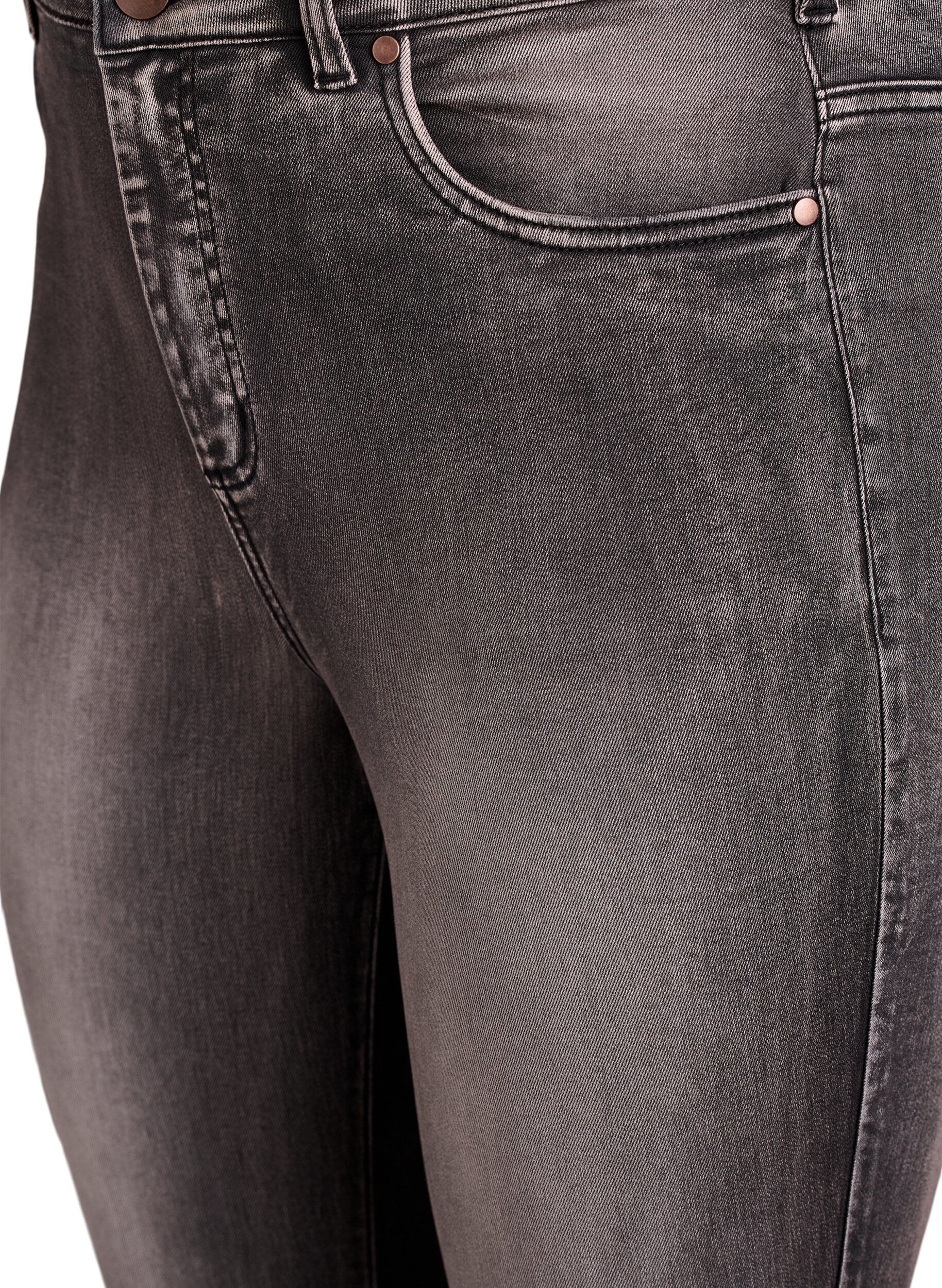 Zizzifashion Super slim Amy jeans with high waist, Dark Grey, Packshot image number 2