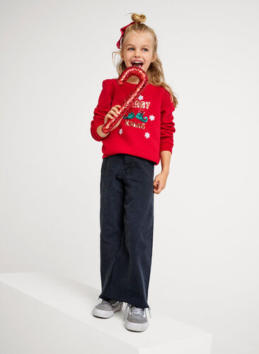 Christmas sweater for kids, Tango Red Merry XMAS, Image image number 1