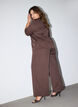 Pinstripe trousers with rhinestones and wide legs, Brown, Model image number 1
