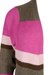 Long knit cardigan with wide stripes, Pink, Packshot image number 2