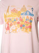 Organic cotton T-shirt with front print, Rose, Packshot image number 2