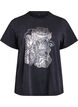 T-shirt in organic cotton with a cool print, Grey, Packshot image number 0