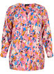 Long printed shirt in viscose, Rosebloom GraphicAOP, Packshot image number 0