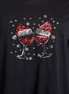 Christmas t-shirt in organic cotton, Black, Packshot image number 2
