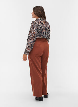 Classic trousers with button fastening and pockets, Tortoise Shell, Model image number 1
